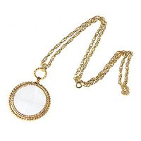 Magnifying Glass Pendant Necklace Reading Magnifier Magnifying Loupe Long Chain Magnifying Eye Glasses Magnifier Pocket Watch Fob Reading Glass Vintage Glass Costume Jewelry Magnifier Monocle 2X
