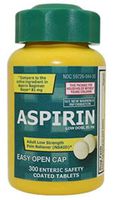 Aspirin, 81 Mg, 300 Enteric Safety Coated Tablets