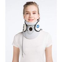 MYLW Cervical Traction Device, Inflatable Collar Brace, Ideal for Spine Alignment at Home and Chronic Neck Pain Relief,White