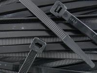 8 Inch Heavy Duty Black Cable Ties (120lbs) 100pk