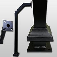 GooseNeck Keypad Stand Intercom Holder Curve Goose Neck Pedestal Post Offset Curb Mount (Color Black)