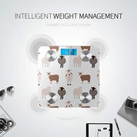 Bluetooth Digital Body Scale Cartoon Cute Animation Childlike Goat Scales Digital Weight Body Fat Composition Monitor Analyzer with Smartphone App for Body Management-396 Lbs