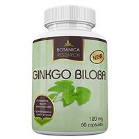 All Natural Ginkgo Biloba Leaf Extract Supplement - 120 Mg Nootropic for Brain Health and Memory Support. Herb Promotes Bloodflow for Smart Focus, Clarity and Concentration. 60 Capsules