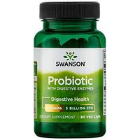 Swanson Probiotic with Digestive Enzymes 5 Billion Cfu 60 Veg Capsules