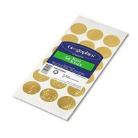 Geographics 45204 Self-Adhesive Embossed Seals, Gold, 54/Pack