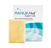 MANUKAhd® Super Lite Absorbent Dressing with Medical Manuka Honey | Honey Alginate Dressing for High Exuding Wounds | Use as Burn Dressing | by MANUKAMED® Global Leaders in Wound Care | 10 per Box