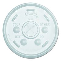 Dart 12SL Translucent Straw Slotted Lid (Case of 1000)