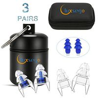 Luxsego High Fidelity Earplugs, Concert Earplugs with Storage Box, Hearing Protection Ear Plugs for Musicians, Concerts, DJ’s, Drummers, Percussion, Motorcycle, Festival, Nightclub and Other Loud Even