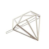 Hollow Diamond Hairpins for Women Geometric Shape Hair Barrettes, Headwear Styling Tools Metal Hair Clips,Gold/Silver,Joykith