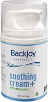 BackJoy Botanicals Soothing Cream + Hemp Extract, All Natural, Reduces Pain/Inflammation, Hydrates Skin, Menthol, Emu Oil, Helichrysum, Rosemary, Copaiba, Aloe Vera, Safflower Seed Oil, 30g