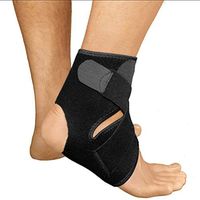 Flybloom Black Adjustable Anti Sprain Foot Strap Washable Compression Ankle Protectors Breathable Ankle Brace Supports Straps Bandage Wrap Foot Safety