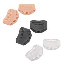 EOPER Ball of Foot Cushions, 6 Pairs Metatarsal Pads Forefoot Pad for Women Men Foot Pain Relief, Breathable Soft Gel High Heel Shoes Insoles Half Yards Mat White/Black/Flesh Color