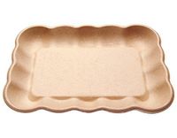 [100 COUNT] Compostable Biodegradable Eco Friendly Cloud Collection Trays - Plates Made from Tree-Free Bagasse Sugarcane for Weddings, Dinnerware, Catering or Takeout (9.5" x 7.5")