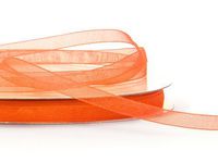 Ben Collection 1/4" X 50 Yard Plain Organza Ribbon Art & Sawing Craft Party Favor Gift Wrapping (Orange)