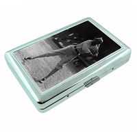 Perfection In Style Metal Silver Cigarette Case Vintage Baseball Design 006