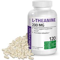 L-Theanine 200mg (Double-Strength) with Passion Flower Herb - Reducing Stress and Promoting Relaxation Without Sedation - Non GMO Gluten Free Soy Free Formula, 120 Capsules