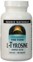 Source Naturals L-Tyrosine -Free Form Amino Acid Supplement - 100 Tablets