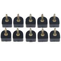 5 Pairs High Heel Shoes Repair Tips Durable Repair Heel Caps Taps Pins Non-Slip Shoes Replacement Dowels Pad Heel Protector Plates Covers Silent Heel,5 Sizes,7,9,10,11,12mm,U Shape,Black