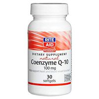 Rite Aid Natural Coenzyme Q10, 100 mg - 30 Softgel Capsules | COQ10 Heart Health Supplement