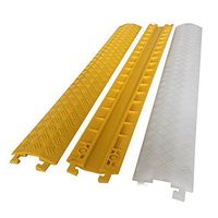 Drops Over and Covers Wires in High Traffic Areas - Stage, Concert, Sidewalk for Indoor & Outdoor Use  3.28ft  x 0.43ft x 0.065ft ,Yellow