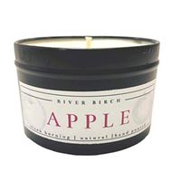 Apple Scented Candle | Strong Scented Candles for Men & Women | All-Natural Non-Toxic Soy Candles, Scented Candles | Tin Travel Candle | Relaxing Aromatherapy Matte Black 8 oz