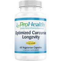 ProHealth Optimized Curcumin Longevity with Neurophenol - Wild Blueberry and Grape Extracts (60 Vegetarian Capsules - 30 Day Supply)