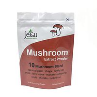 Mushroom Extract Powder - Powerful 10 Blend, Organic Lions Mane, Cordyceps, Reishi, Shiitake, Turkey Tail Mushrooms Nootropic Brain Supplement for Energy, Calm, Focus & Immune System Booster