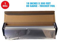 Heavy Duty Aluminum Foil, 18 Inches X 500 Feet, Commercial Industry Grade, Food Service, Wrap, Bulk Thick Super Heavy Duty Roll (1-Pack)