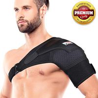 Shoulder Brace for Men and Women [2020 Version] Rotator Cuff - for Bursitis, Dislocated AC Joint, Labrum Tear, Tendonitis,Neoprene Compression Support Sleeve (Black, Medium)