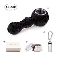 Horns Bee Honey Silicone Straw Pipe Set with Grinder and Storage Bottle