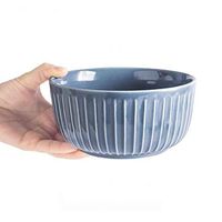 Bowl Bowls Dishware Soup Bowl, European Blue Gray Retro Ceramic Bowl Household Rice Bowl Porridge Bowl for Home Kitchen Restaurant Tableware Fruit Snack Bowl Dessert Bowl for kitchen restaurant g Hote