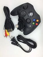 Black S Type Xbox Controller, AV Cable and Power Cord Bundle for the Original Microsoft Xbox Console System - TBGS