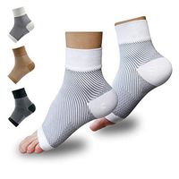 Compression Foot Sleeves for Men & Women Best Plantar Fasciitis Socks for Pain Relief,Heel Spurs,Achilles Tendonitis,Ankle Arch Support for Nurses,Maternity,Pregnancy,Running (White(1 Pair), Medium)