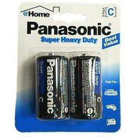 Panasonic C-Size Super Heavy Duty Batteries - 12-Packs of 2 C-Size Batteries (Total 24 x C Panasonic Batteries)