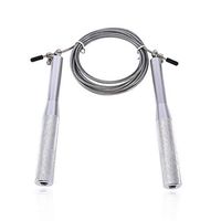Jumping Rope - Delaman Aluminium Alloy Speed Jump Rope, Adjustable Speed Skipping Rope Premium Quality Steel Wire Jump Ropes for Men, Women, Kids (Color : Silver)