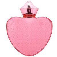 Warm Simple 1 L Hot Water Bottle Safe Water-Filled, Hot Water Bottle (Heart-Shaped, Rose Red)