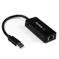 StarTech.com USB 3.0 to Gigabit Ethernet Adapter NIC with USB Port, Black (USB31000SPTB) Color: Black Size: USB 3.0 w/ pass through port Portable Consumer Electronics Home Gadget