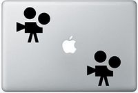 Movie Camera Film Reel Home Cinema LeporeDecals1432 Set Of Two (2x) , Decal , Sticker , Laptop , Ipad , Car , Truck