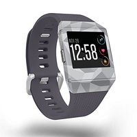 MightySkins Skin Compatible with Fitbit Ionic - Gray Polygon | Protective, Durable, and Unique Vinyl Decal wrap Cover | Easy to Apply, Remove, and Change Styles | Made in The USA