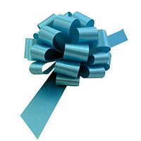 Turquoise Decorative Ribbon Pull Bows - 9" Wide, Set of 6, Christmas, Gift Basket, Presents, Birthday, Fundraiser, Wedding, Easter, Reception, Anniversary, Decoration, Classroom, Office