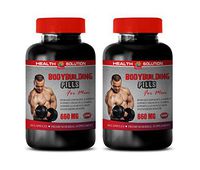Energy Booster for Men - Muscle Building Supplements - Bodybuilding Pills for Men - Premium Herbal Supplements - rhodiola rosea Maximum Strength - dhea with Estrogen Blocker - 2 Bottles 120 Capsules