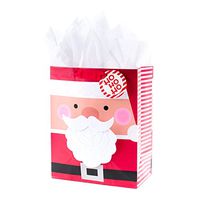 Hallmark 13" Large Christmas Gift Bag with Tissue Paper (Wearable Santa Beard)