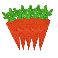 Easter Carrot Shaped Treat Bags - Cello Cellophane Cone Shape Treat Bags with Ties for Party Favor Candy or Prizes - 20 Piece Set