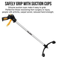 TOLSEN 35" Heavy Duty Grabber, 10'' Wide jaw, Reaching Grabber Tool, Standard Equipment for Sanitation Workers, Homeowners, Cleanup Team, Gardener, Livestock Handlers (1)