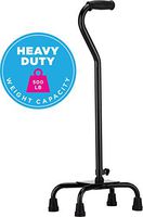 NOVA Heavy Duty Quad Cane with Large Base, Black, 4.5 Pound