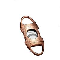 LHFJJ Cigar Cutter Exquisite Pattern Carved Cigar Guillotine Stainless Steel Blades Double Self Sharpening Cigar Knife Thanksgiving Day Idea to Father Husabnd (Color : Brass)