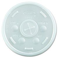 Dart 10SL Translucent Straw Slotted Lid (Case of 1000)