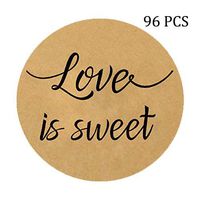 Valentine's Day Stickers,Wedding Stickers,96Pcs Love is Sweet Sticker,Perfect for Party Favors (5cm)