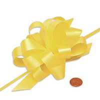 4" Dandelion Yellow Pull String Bow | Quantity: 50 Width 3/16"