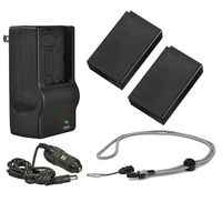 Nikon 1 J3 'Intelligent' Batteries (2 Units) + AC/DC Travel Charger + Krusell Multidapt Neck Strap (Black Finish)